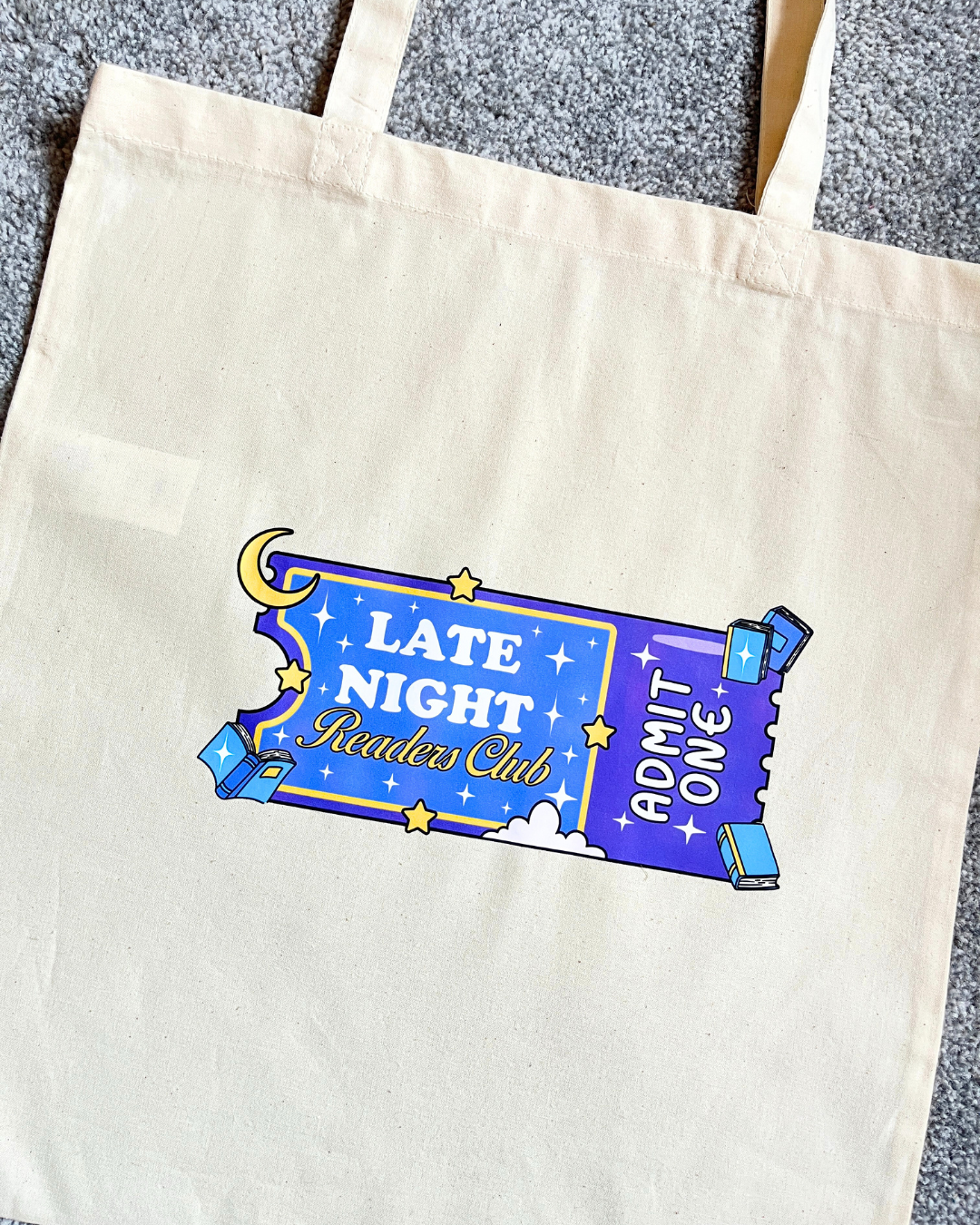 Late Night Readers Club Tote Bag