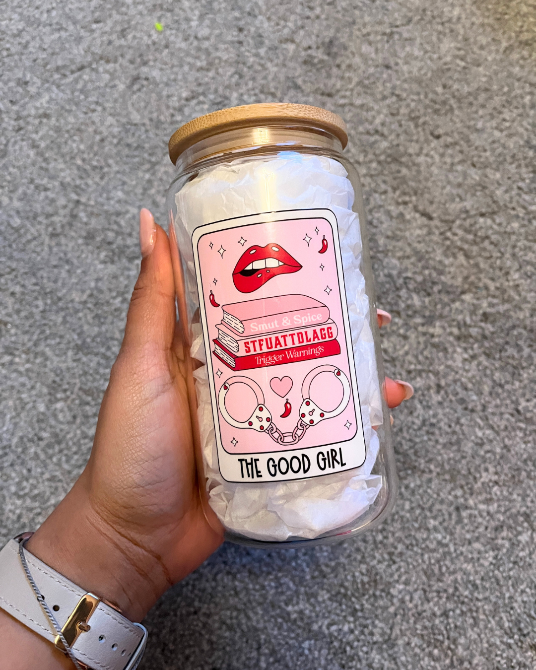 The Good Girl Tarot Glass Can