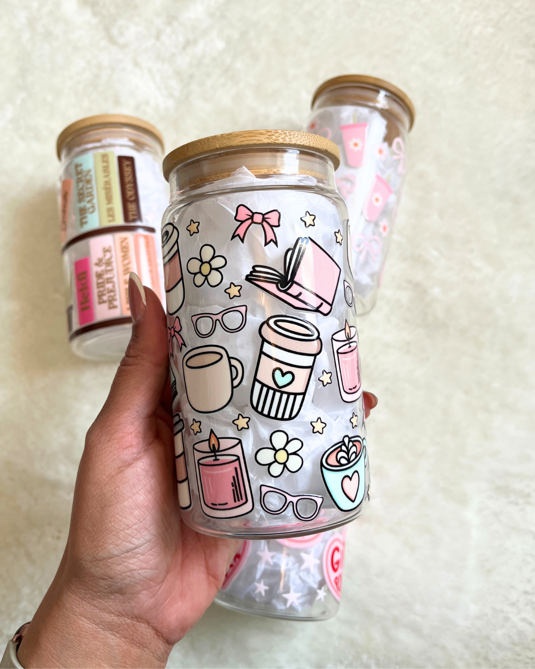 Bookish Girlie Glass Can
