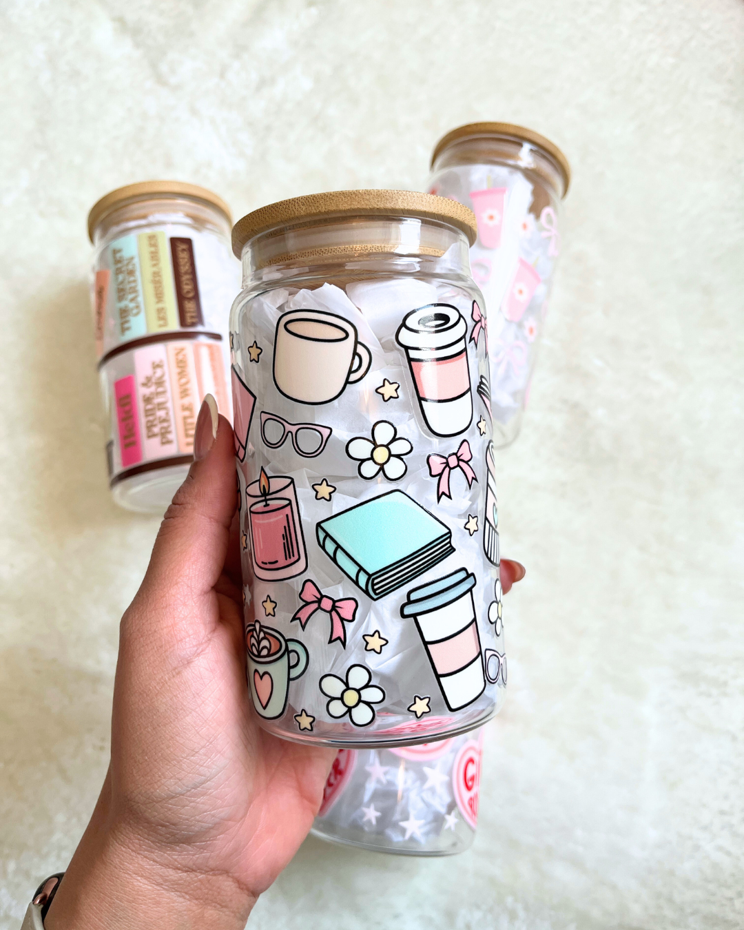 Bookish Girlie Glass Can