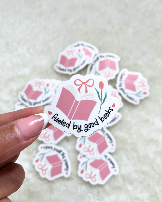 Fueled By Books Sticker