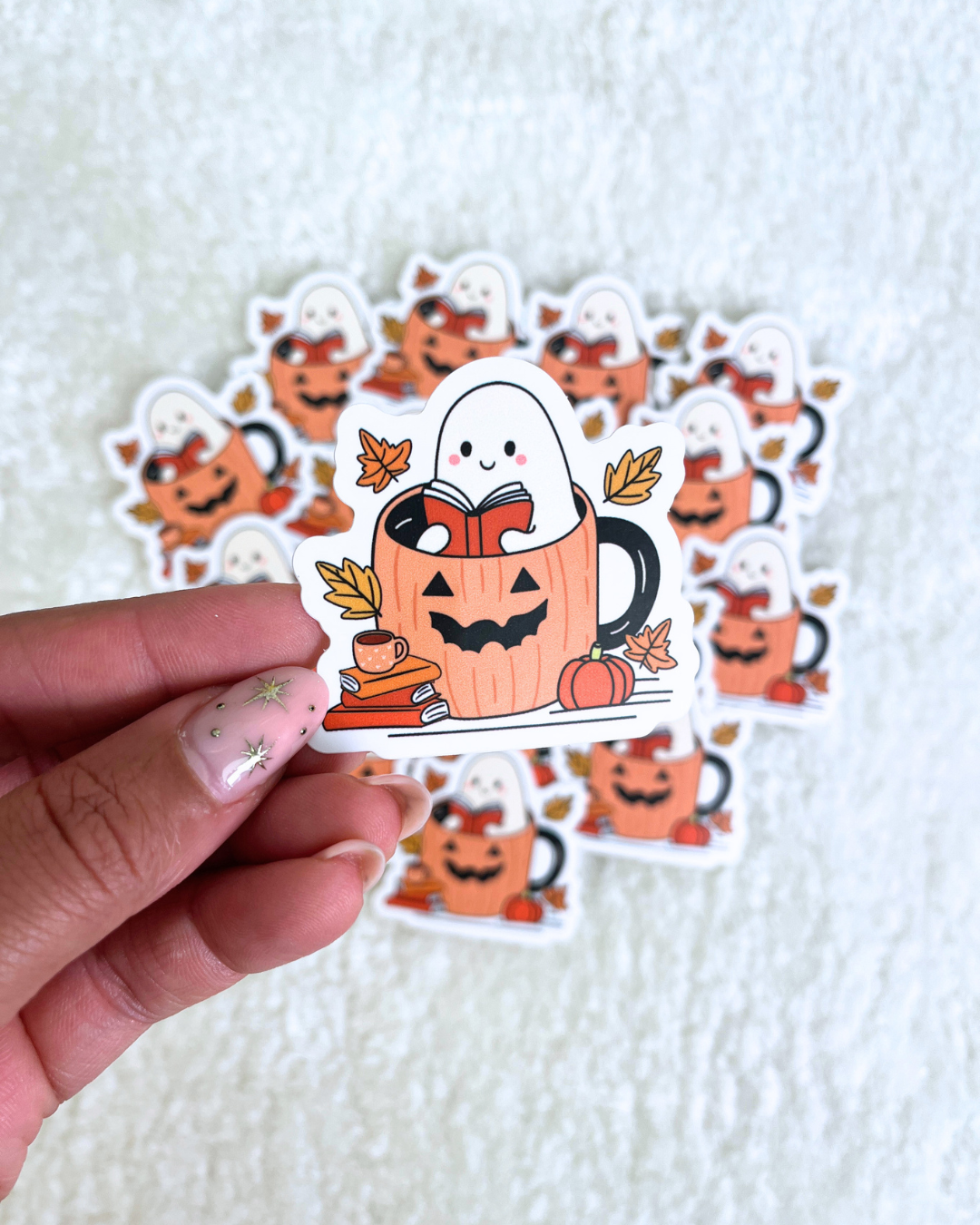 Cozy Ghost Sticker