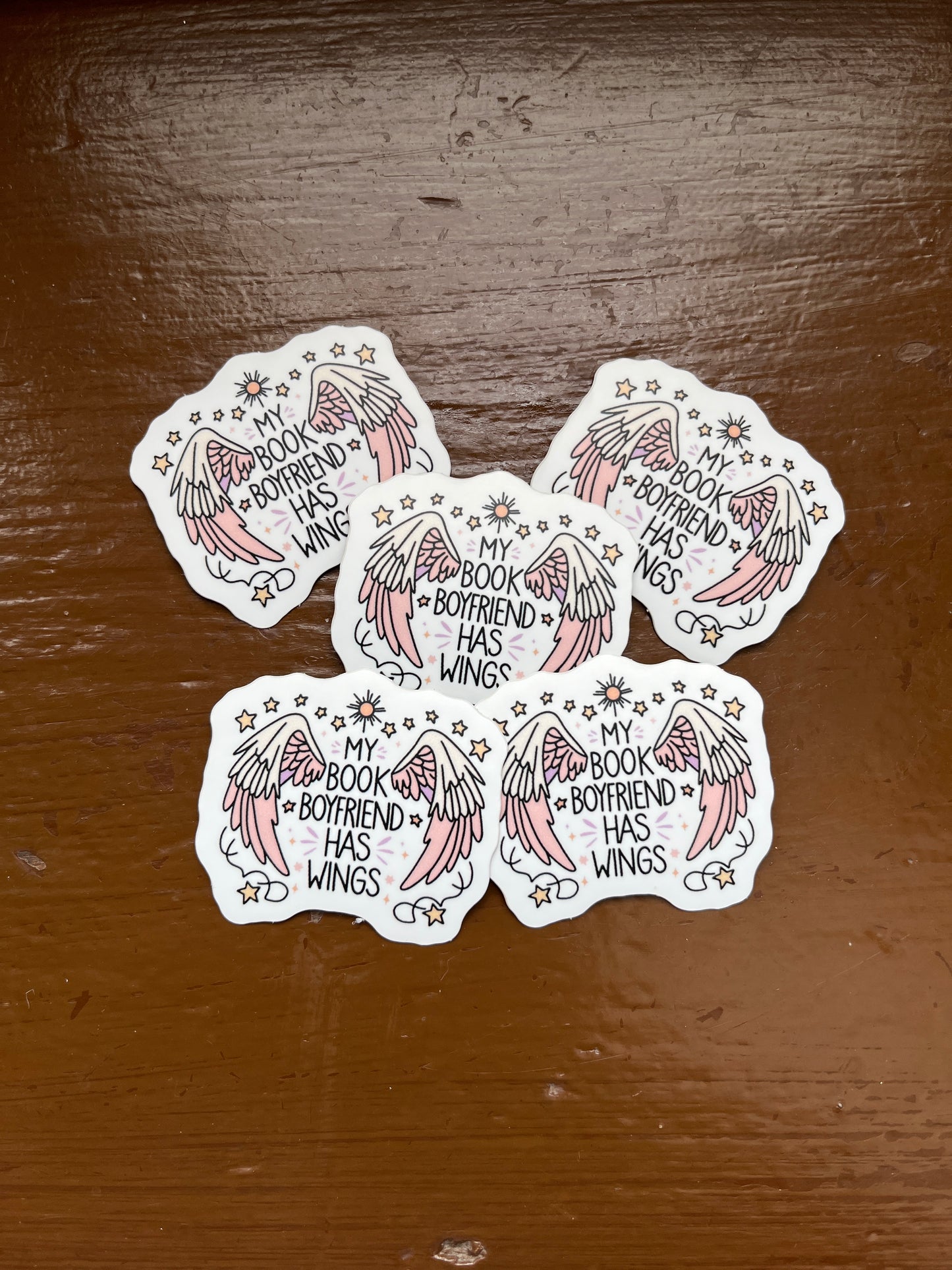 My Book Boyfriend Has Wings Sticker