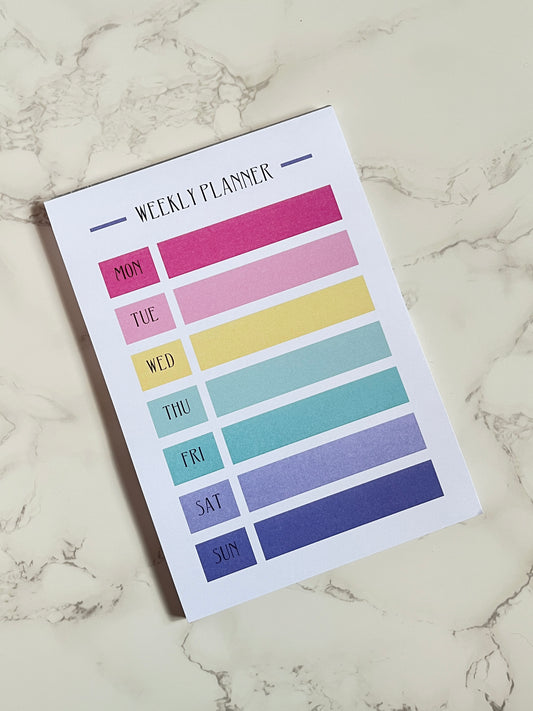 A5 Sherbet Vibes Weekly Notepad