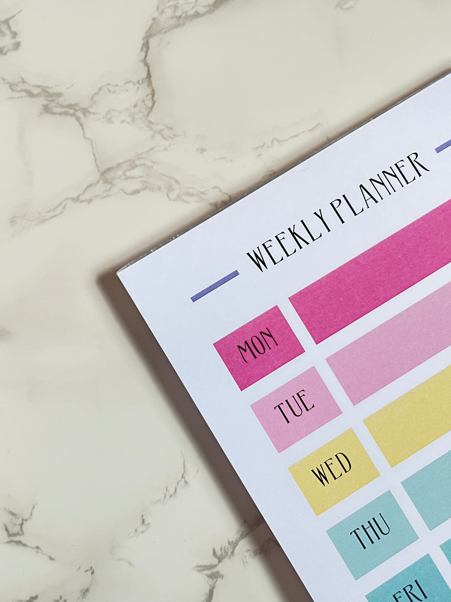 A5 Sherbet Vibes Weekly Notepad