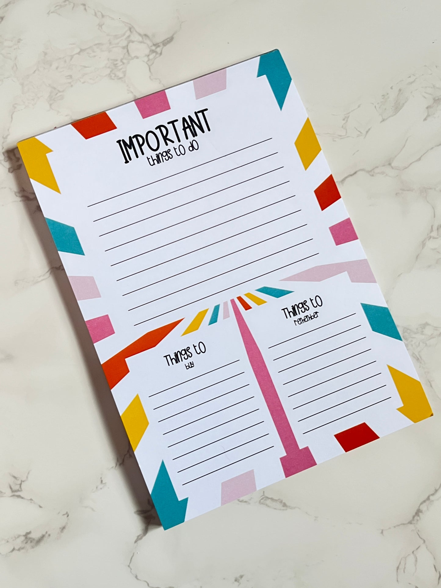 A5 Rainbow Burst Notepad
