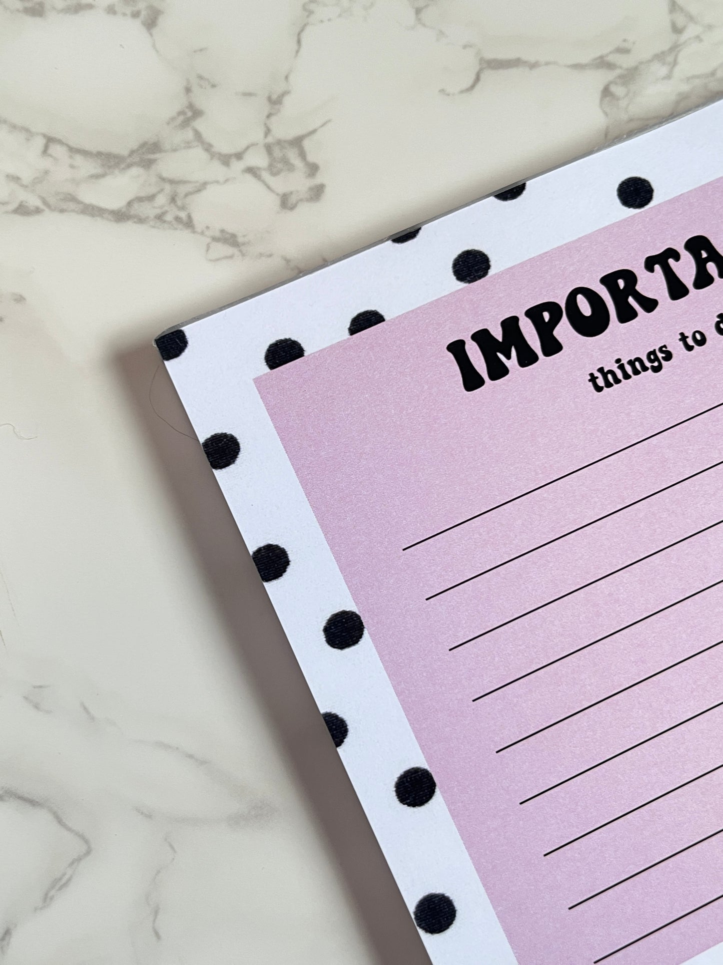 A5 Pink Polka Dot Notepad