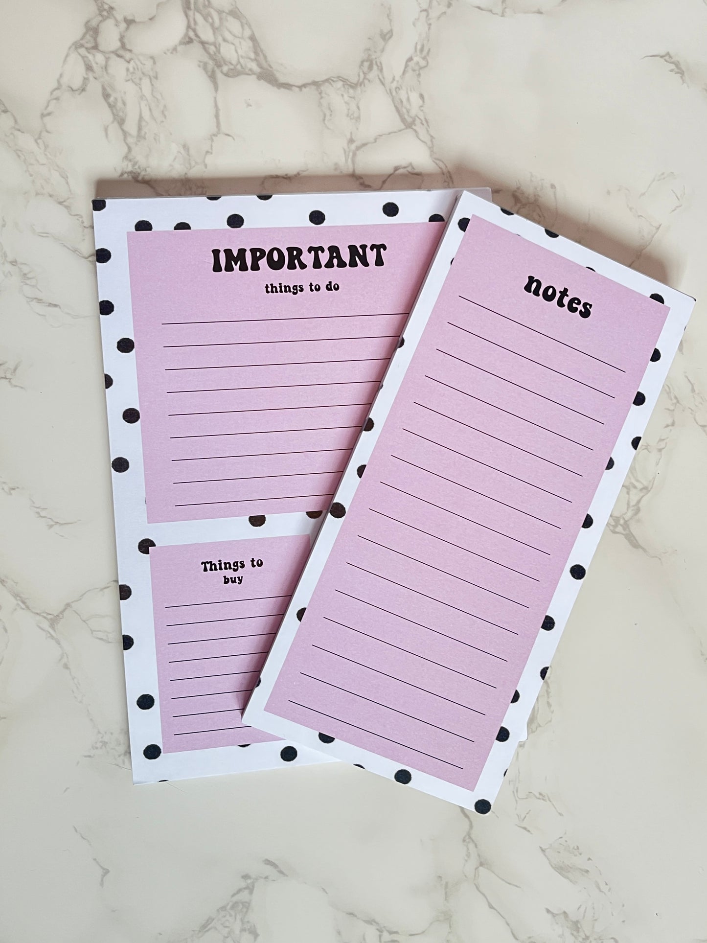 A5 Pink Polka Dot Notepad