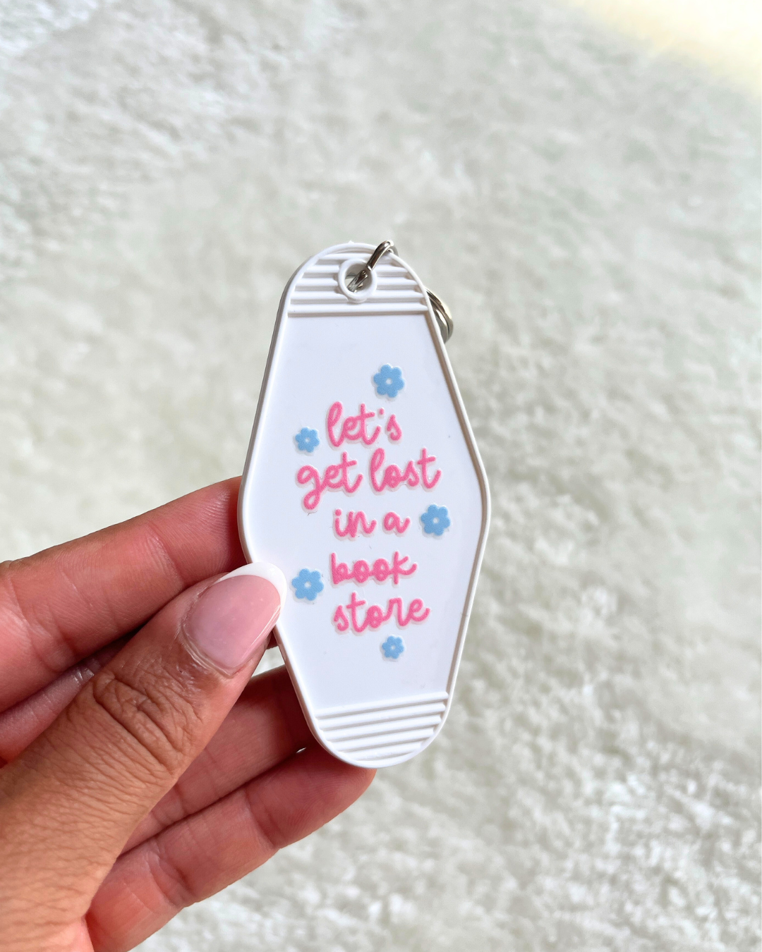 Lost in a Bookstore Keyring
