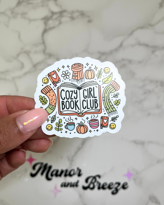 Cozy Girl Book Club Sticker