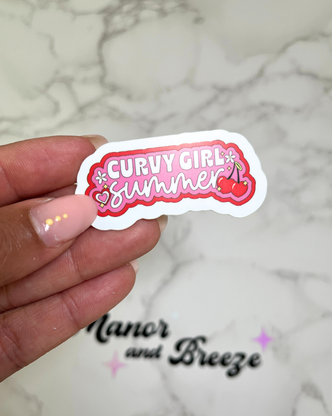 Curvy Girl Summer Sticker