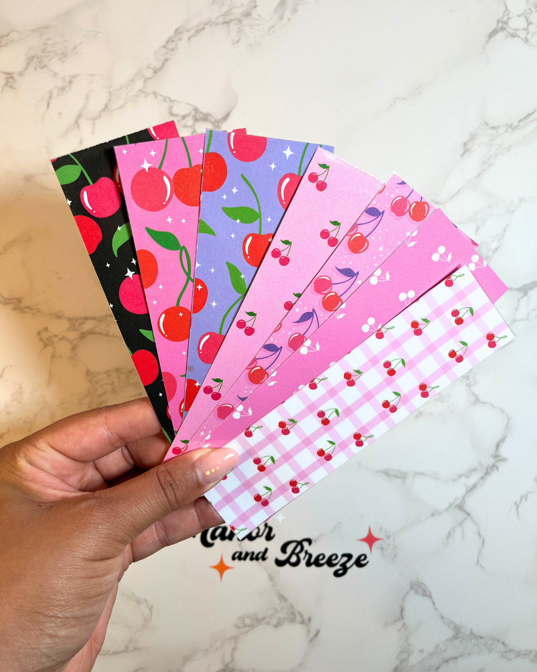 Cherry Themed Bookmark Bundle