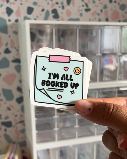 All Booked Up Sticker