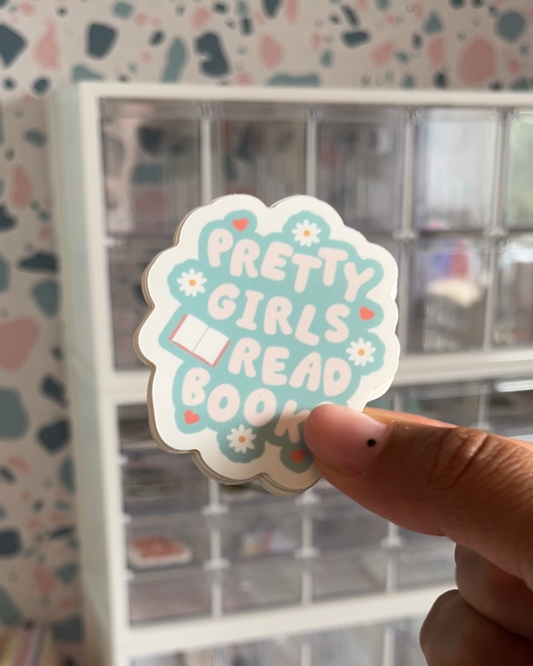 Pretty Girls Read Books Sticker