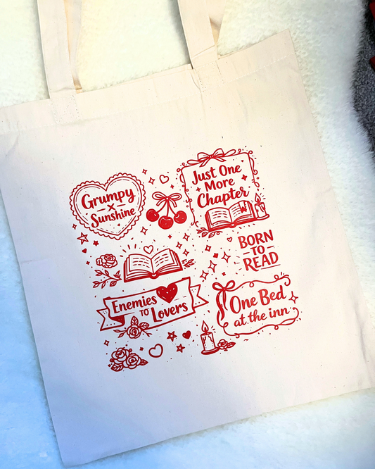 Romance Trope Tote Bag