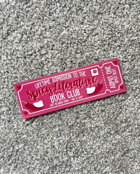 Spicy Literature Book Club Bookmark