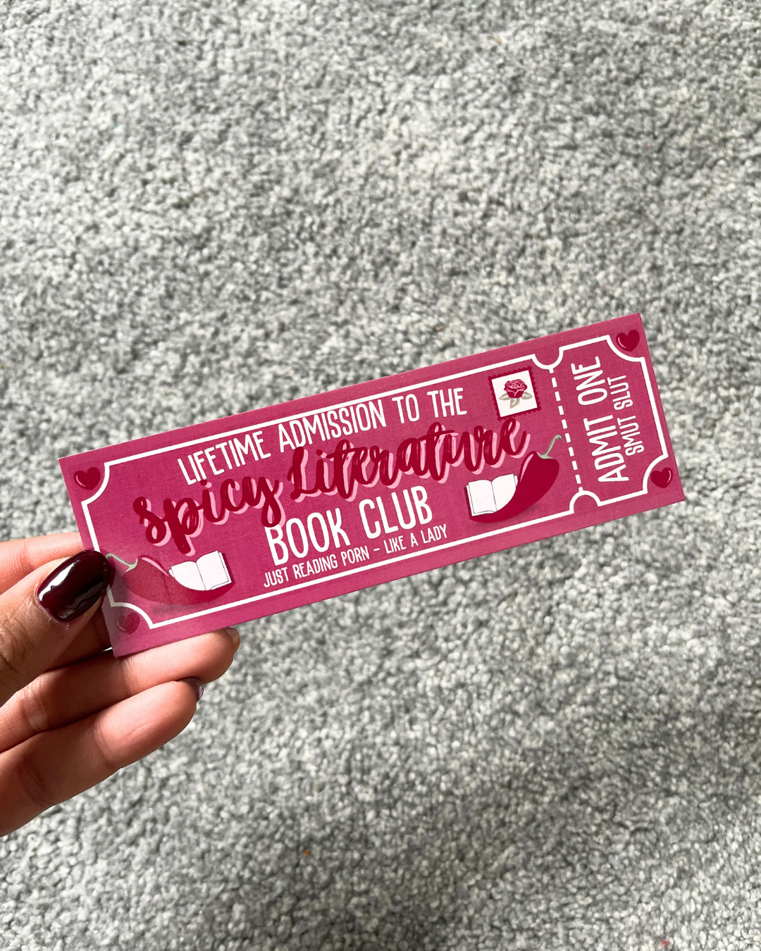 Spicy Literature Book Club Bookmark