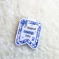 Vintage Blue Magnetic Bookmark