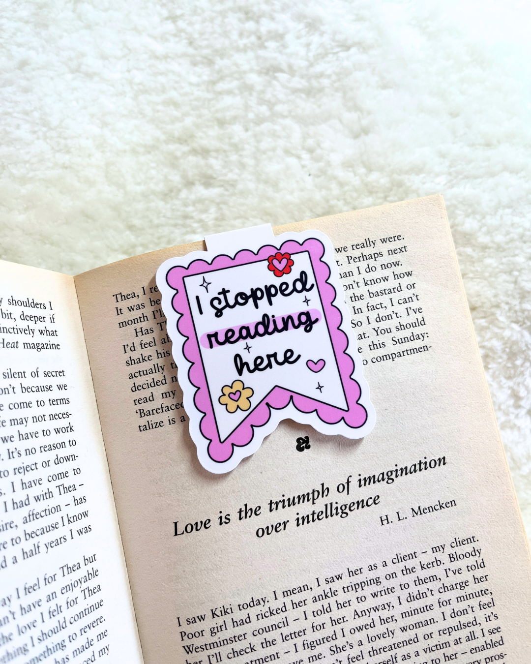 Pink Magnetic Bookmark