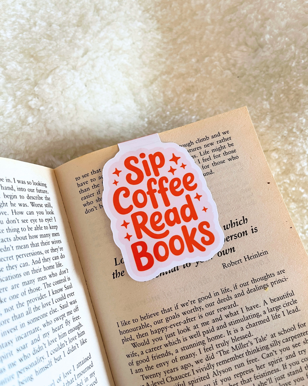 Sip Coffee Magnetic Bookmark