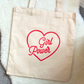 Girl Power Heart Tote