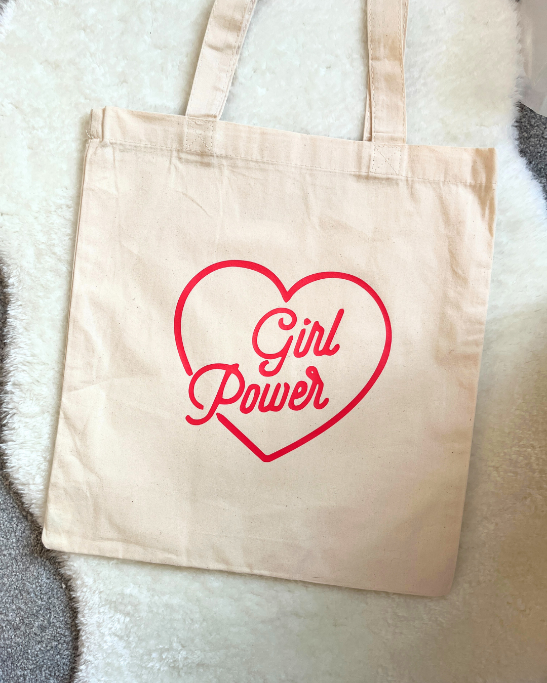 Girl Power Heart Tote