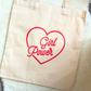 Girl Power Heart Tote