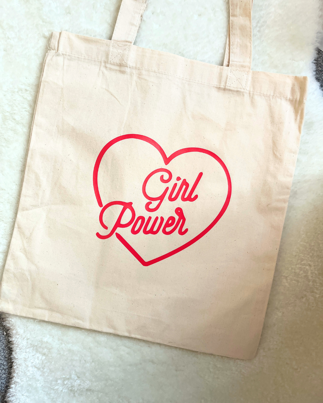 Girl Power Heart Tote