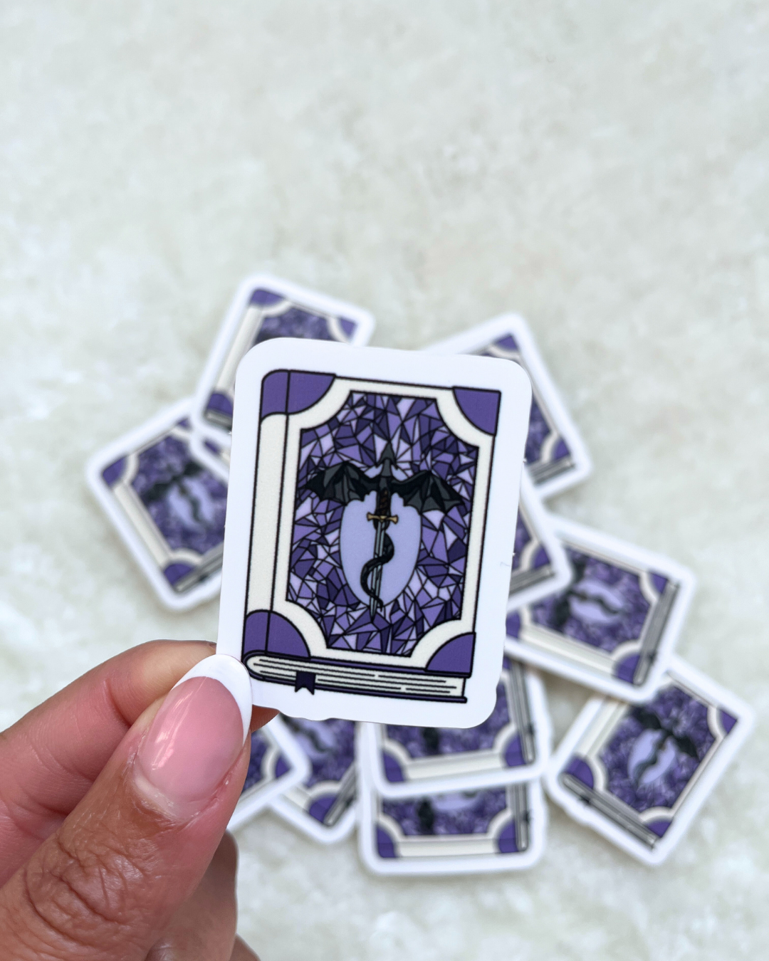 Purple Dragon Book Sticker