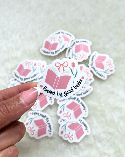 Fueled By Books Sticker