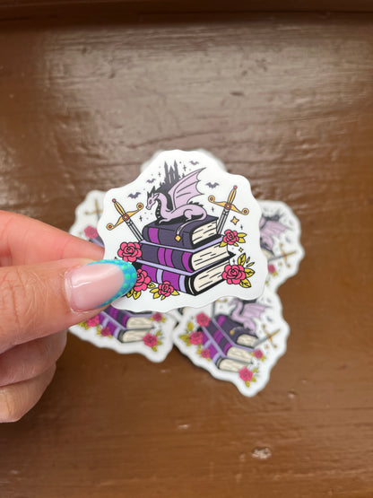 Fantasy Book Stack Sticker