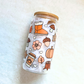 Cozy Fall Glass Can