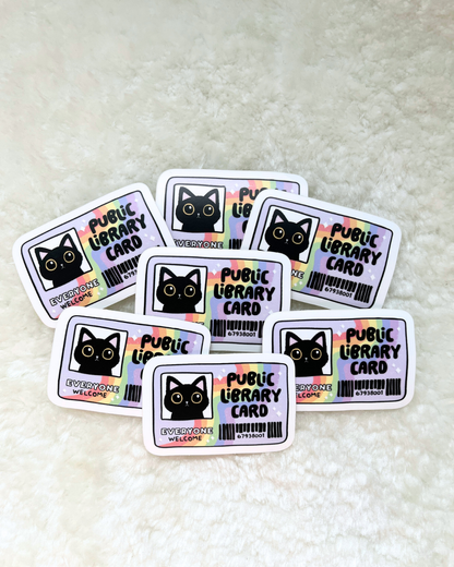 Library Card Sticker