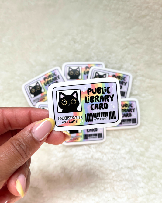 Library Card Sticker