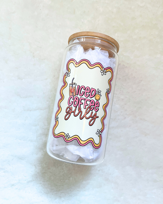 Iced Coffee Girly Glass Can
