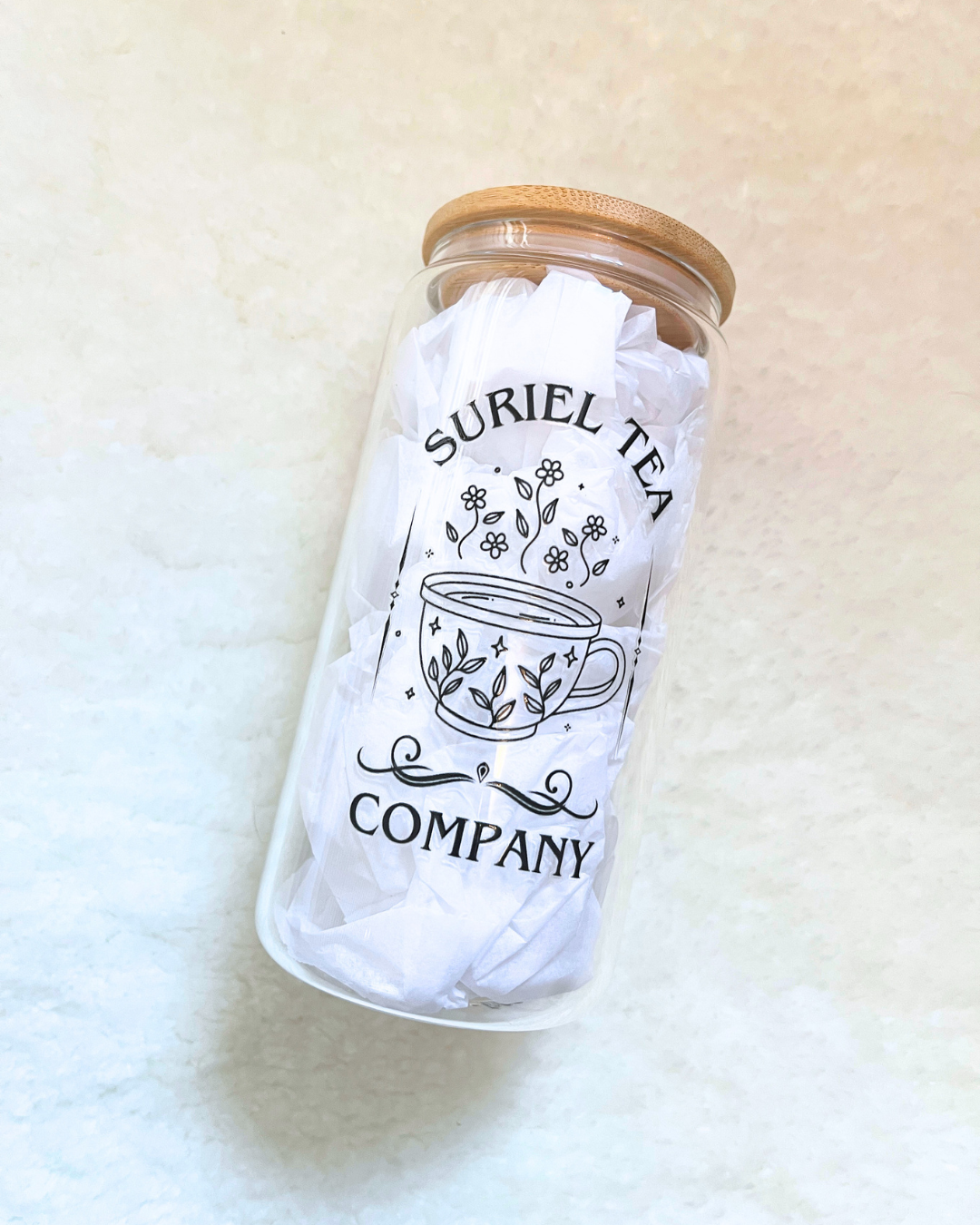 Suriel Tea Company Glass Can