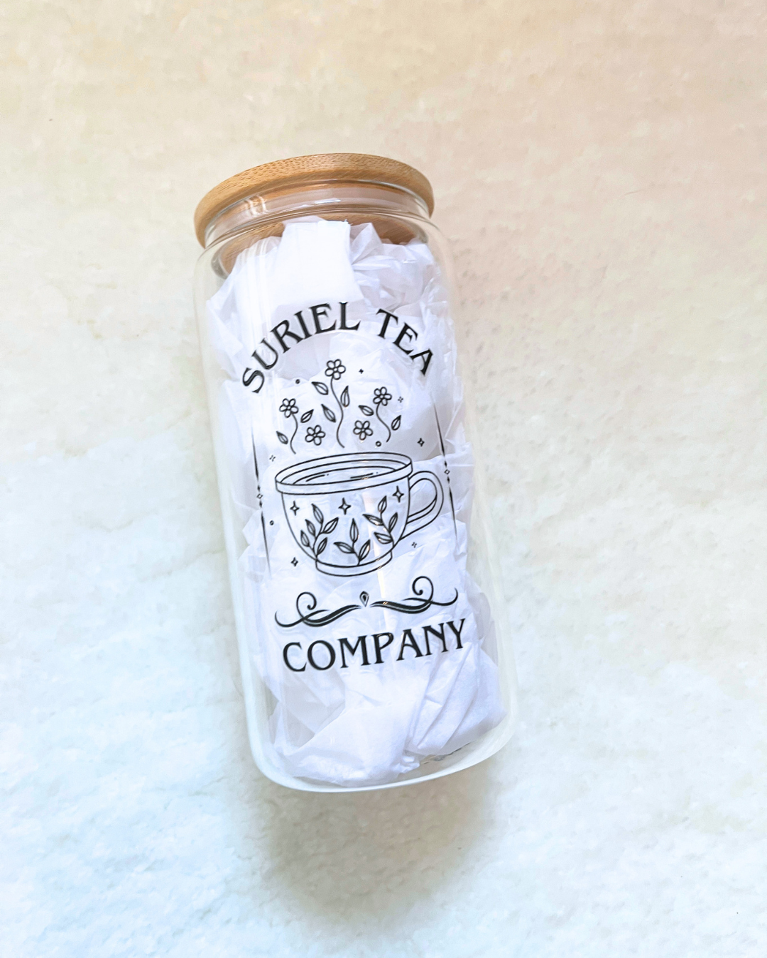 Suriel Tea Company Glass Can