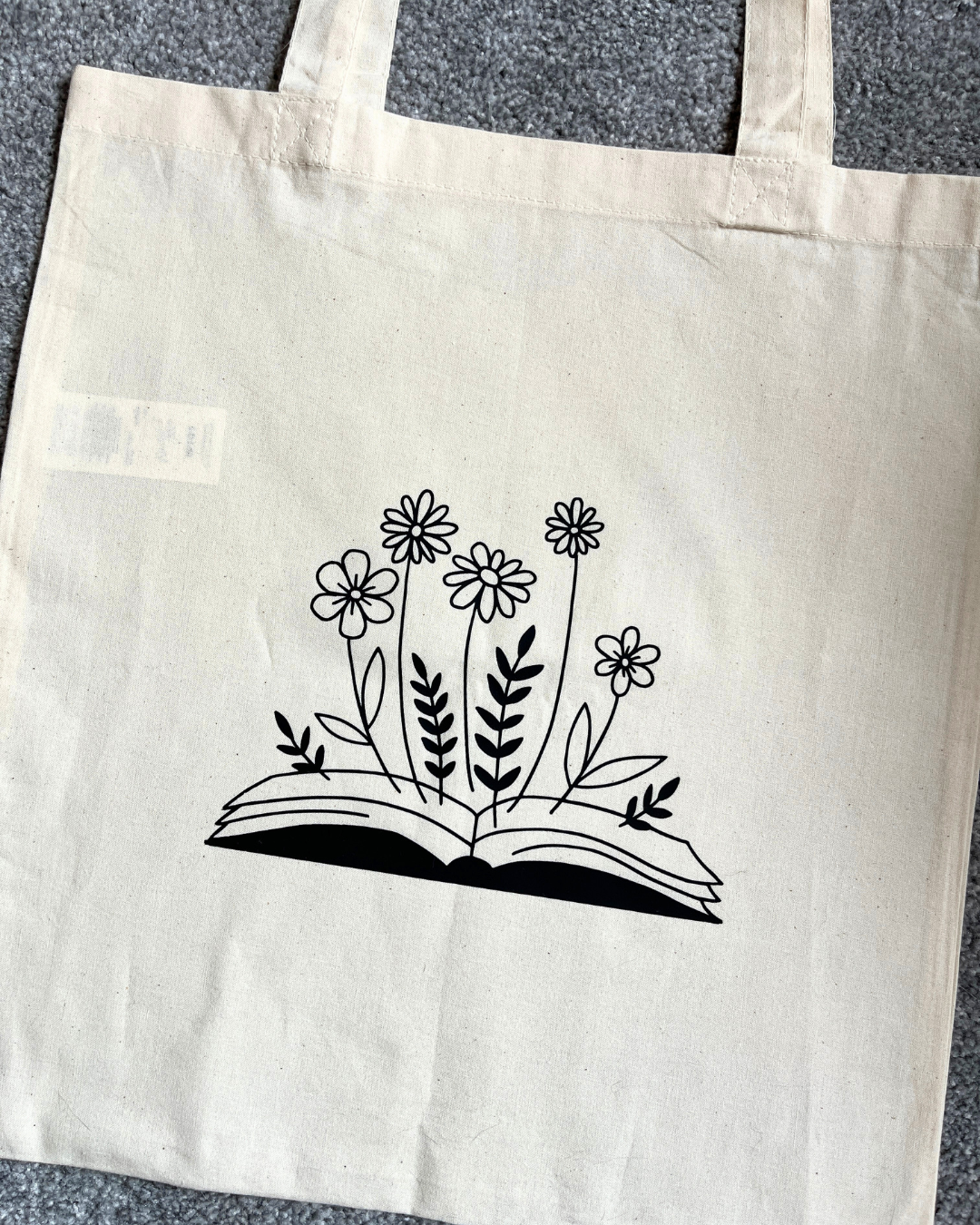 Books and Flowers Tote