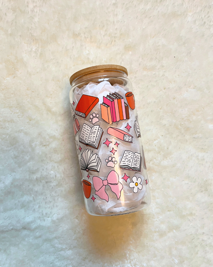 Bookish Coffee Glass Can