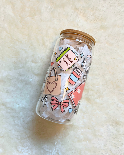 Bookish Essentials Glass Can