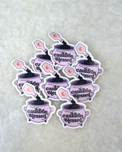 Cauldron Blessed Sticker