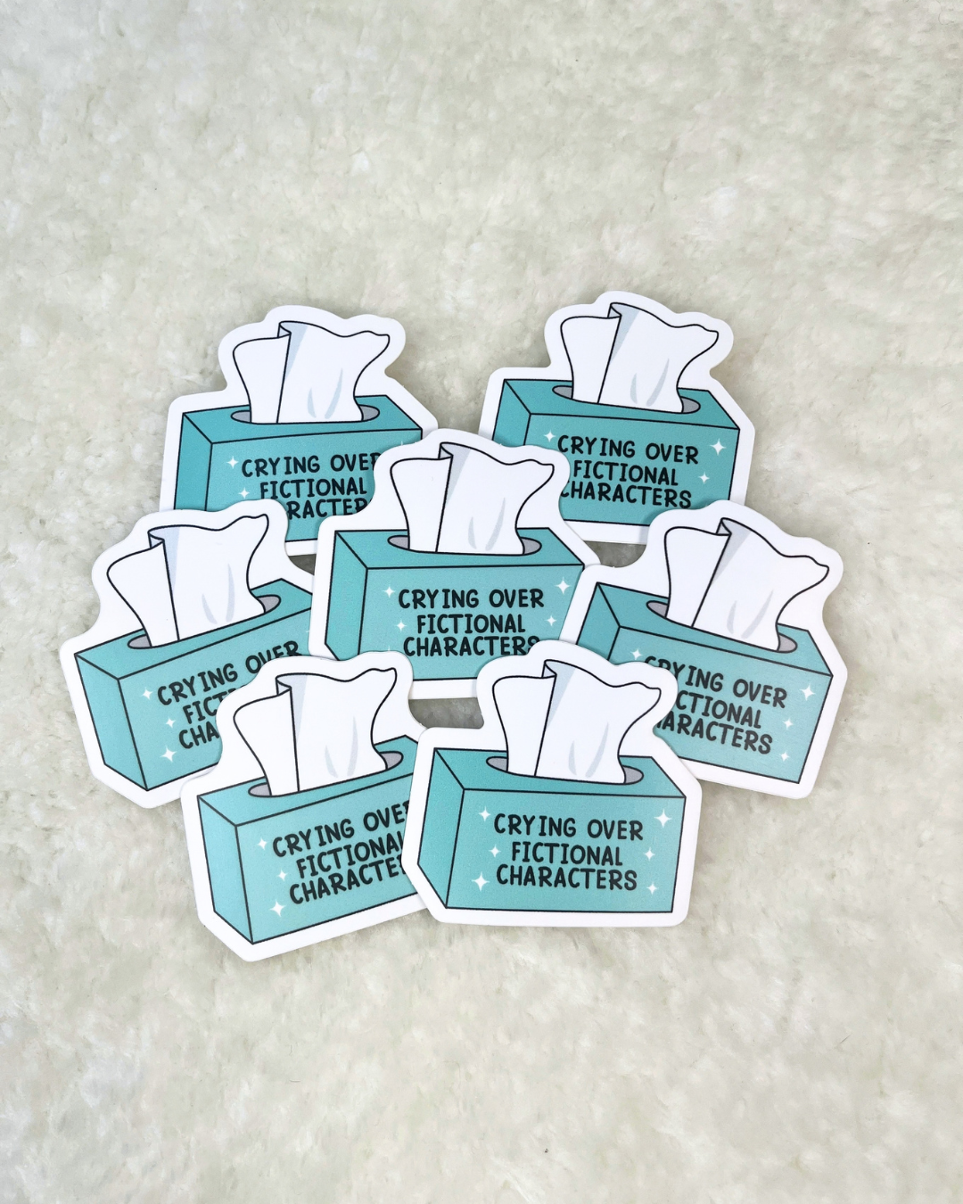 Crying Over Fictional Characters Sticker