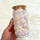 Daisies Glass Can