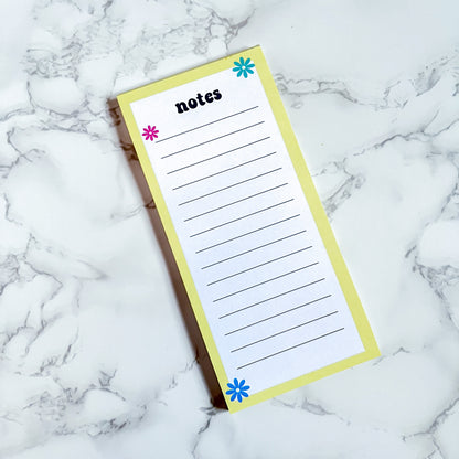 Slim Sunshine and Flowers Notepad