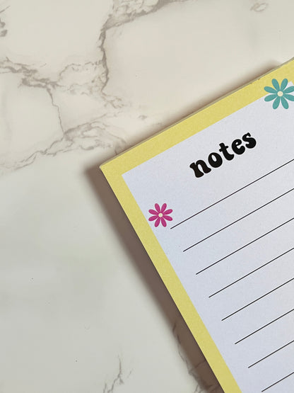 Slim Sunshine and Flowers Notepad