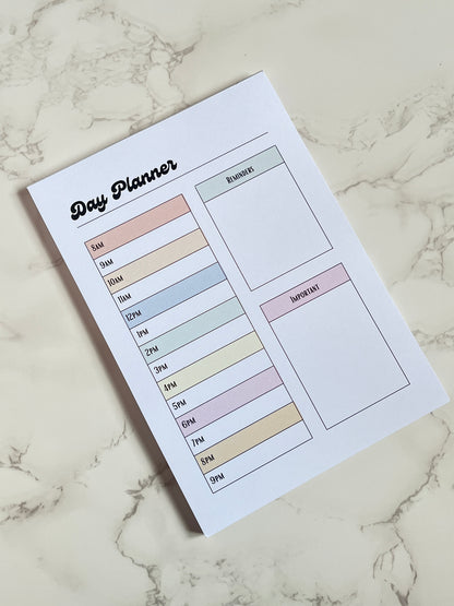 A5 Pastel Daily Planner Notepad