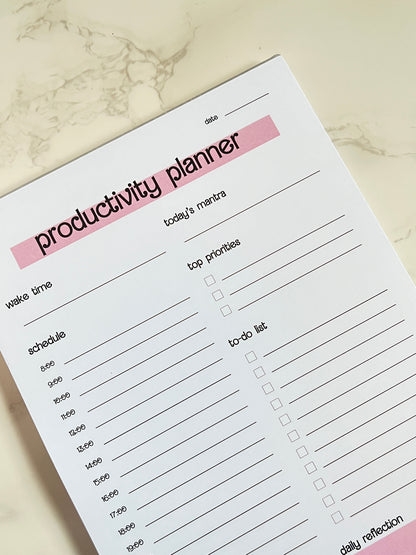 A5 Pink Vibes Productivity Planner Notepad