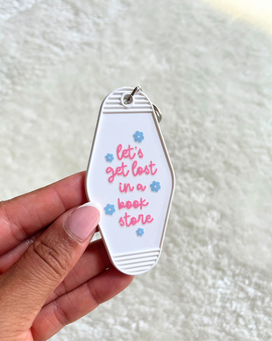 Lost in a Bookstore Keyring